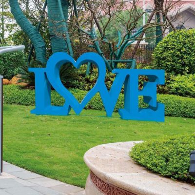 字母love园林不锈钢雕塑