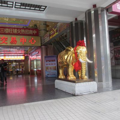 大象动物景观街边铜雕