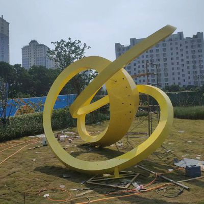 异形圆环商场不锈钢雕塑