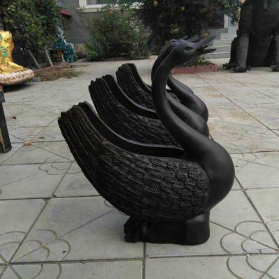 抽象鸭子动物标志铜雕