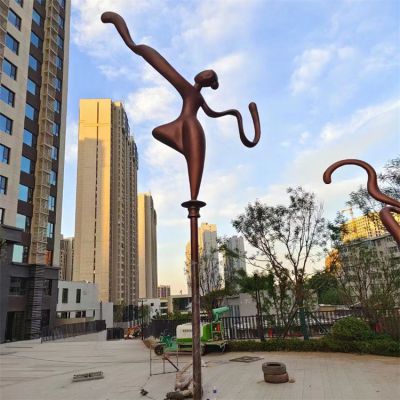 抽象人物标志别墅铜雕