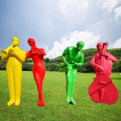 彩绘人物标志不锈钢雕塑
