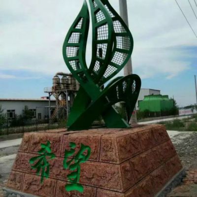 不锈钢希望彩绘景观雕塑