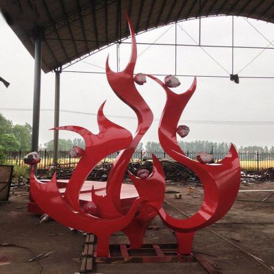 不锈钢飘带跳舞景观雕塑