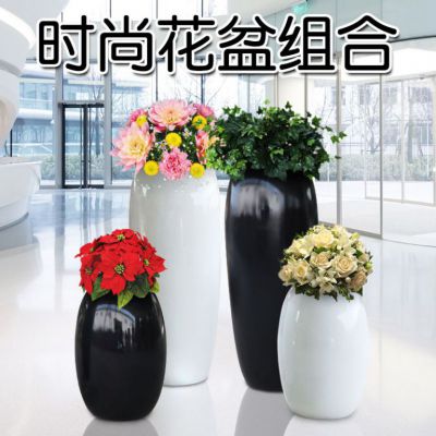 不锈钢彩绘花瓶标志雕塑