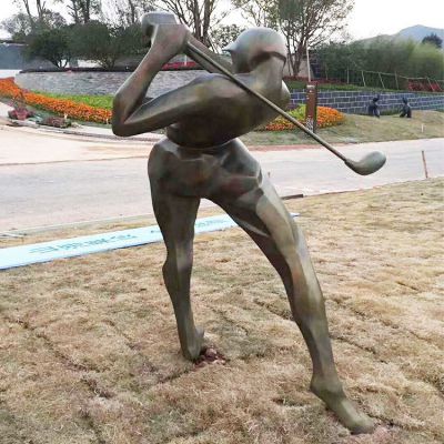 高尔夫球城市人物景观铜雕