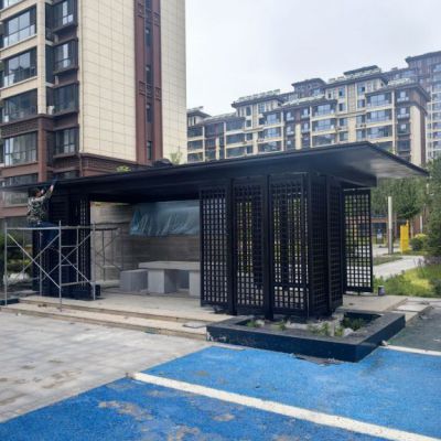 钢结构廊架 不锈钢雕塑