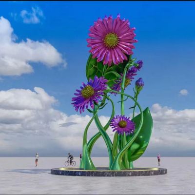 不锈钢格桑花雕塑
