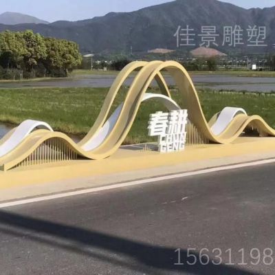 不锈钢春耕雕塑 景观雕塑厂家