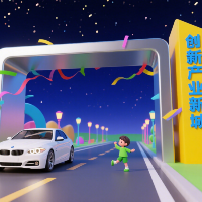 产业新城大门 不锈钢景观雕塑厂家