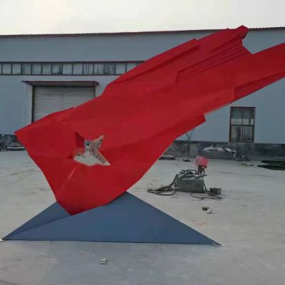 不锈钢旗帜景观雕塑