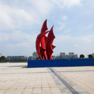 红色党建公园不锈钢雕塑