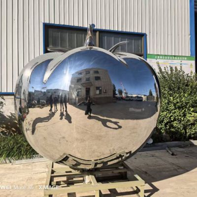 大型不锈钢番茄雕塑