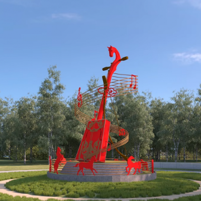 马头琴雕塑 不锈钢景观雕塑厂家