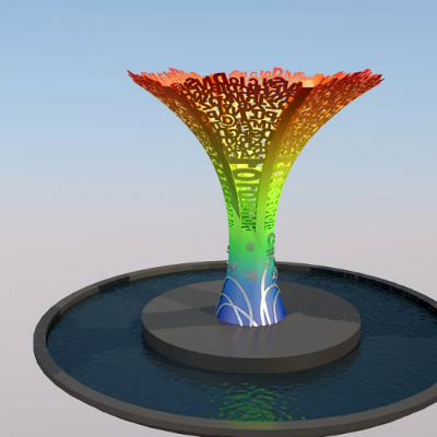 伞状雕塑 水景雕塑