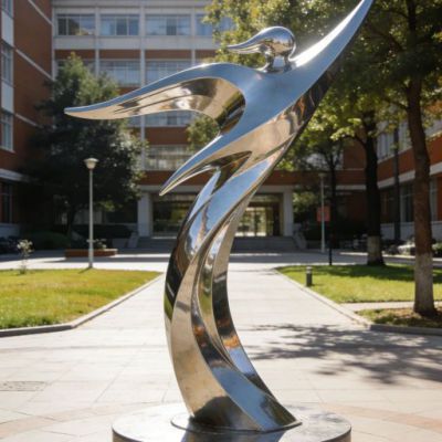 校园不锈钢人物雕塑