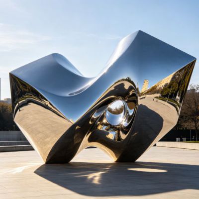 抽象造型 不锈钢景观雕塑厂家